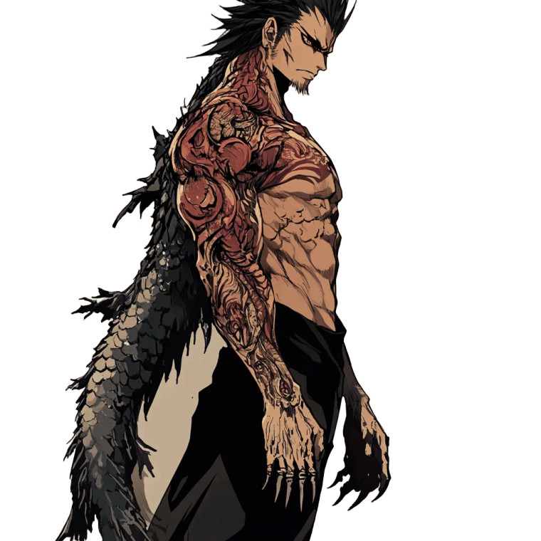 Dragon-Scaled Warrior Vinyl Car Decal Sticker – Waterproof & UV-Resistant 8"