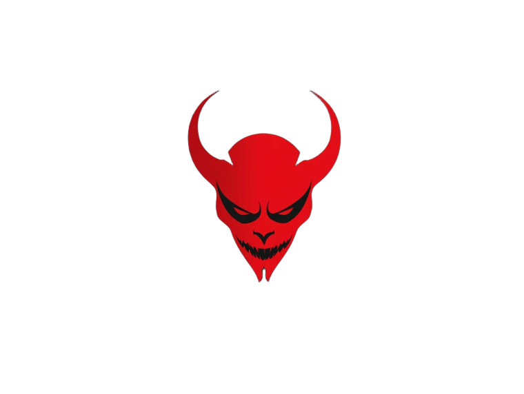 Devil Horror Logo Vinyl Car Decal Sticker – Waterproof & UV-Resistant 8"