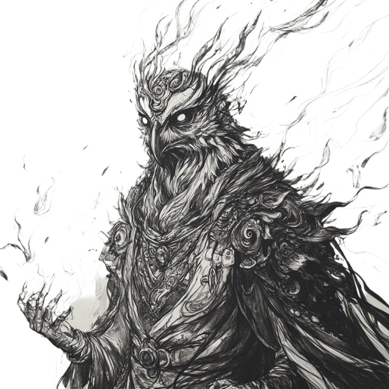 Fierce Owl-Human Bird Vinyl Car Decal Sticker – Waterproof & UV-Resistant 8"