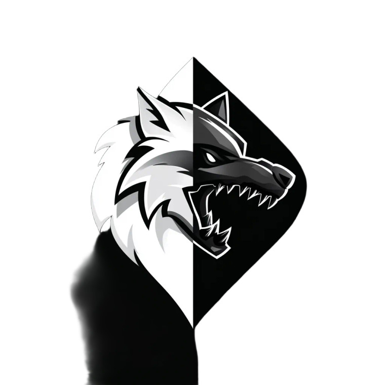 Abstract Wolf Logo Vinyl Car Decal Sticker – Waterproof & UV-Resistant 