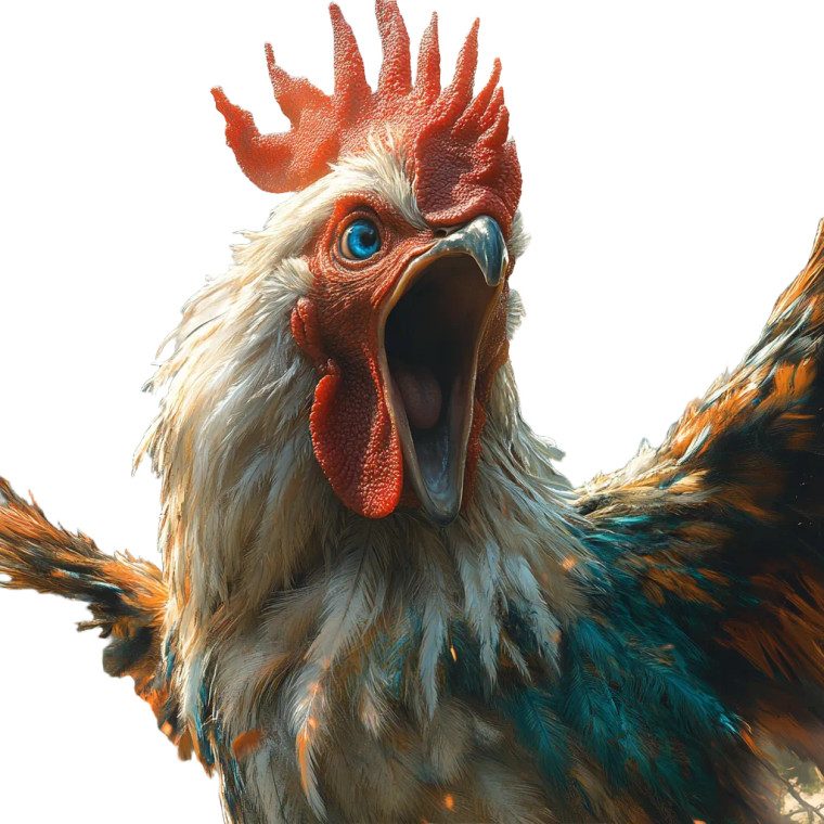 Fantasy Rooster-Human Vinyl Car Decal Sticker – Waterproof & UV-Resistant 8" Fantasy Rooster-Human Vinyl Car Decal Sticker – Waterproof & UV-Resistant 8"