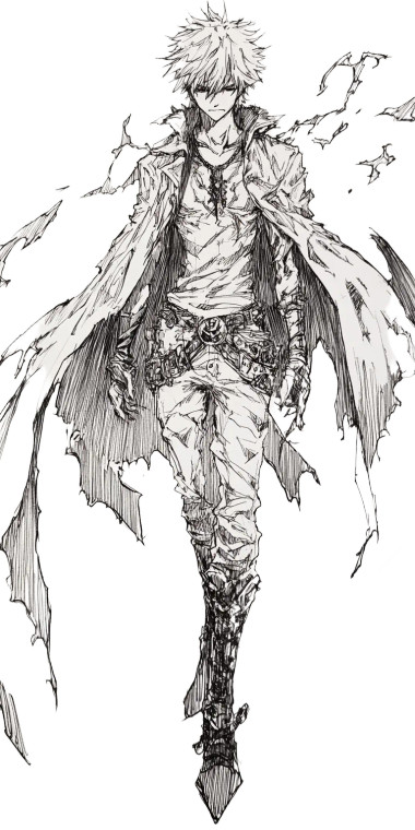 Allen Walker Sketch Vinyl Car Decal Sticker – Waterproof & UV-Resistant 8"