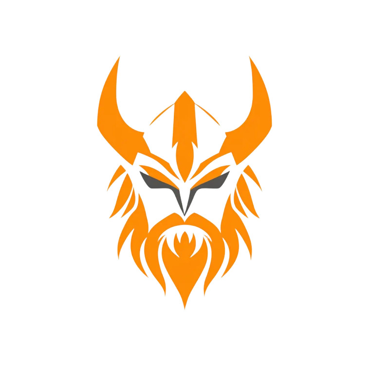 Viking Face Logo V2 Vinyl Car Decal Sticker – Waterproof & UV-Resistant 8"