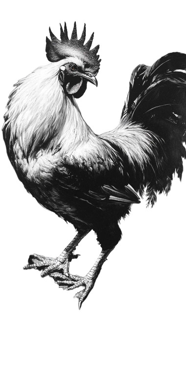 Fighting Rooster Art Vinyl Car Decal Sticker – Waterproof & UV-Resistant 8"