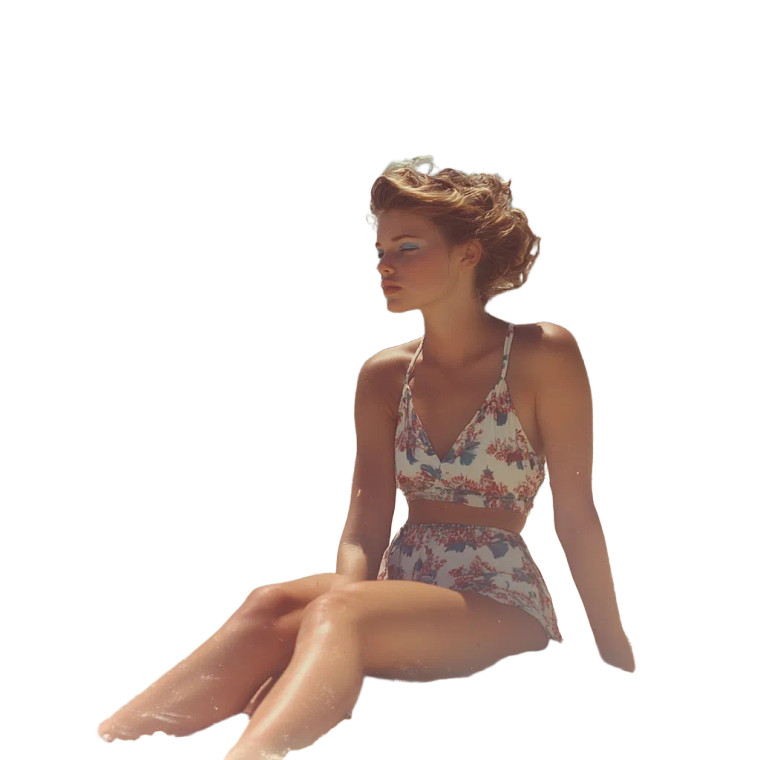Vintage Beach Model V2 Vinyl Car Decal Sticker – Waterproof & UV-Resistant 8"