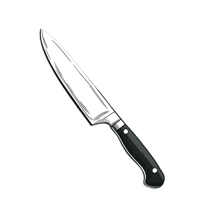Knife Tshirt Design Vinyl Car Decal Sticker – Waterproof & UV-Resistant 8"