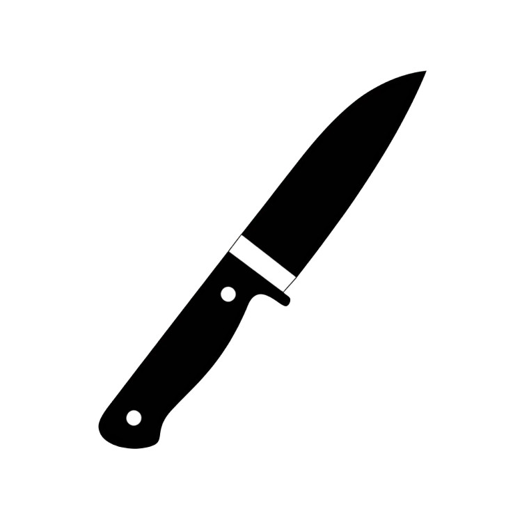 Black Knife Icon Vinyl Car Decal Sticker – Waterproof & UV-Resistant 8"