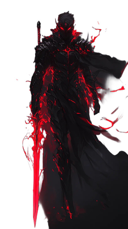 Dark Shadow Swordsman Vinyl Car Decal Sticker – Waterproof & UV-Resistant 8"