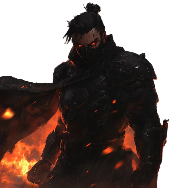 Smoke-Engulfed Warrior Vinyl Car Decal Sticker – Waterproof & UV-Resistant 8"