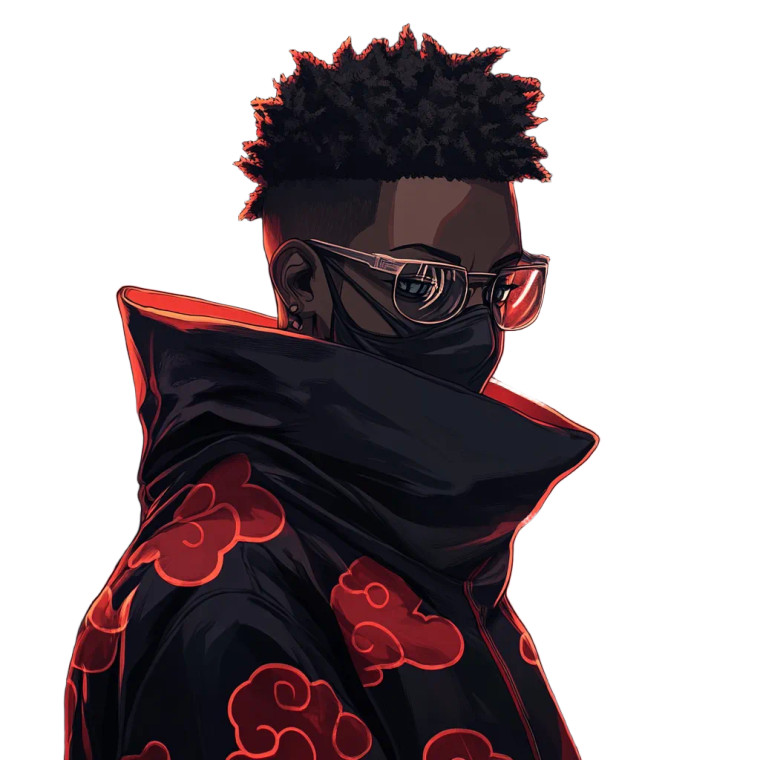 Naruto Akatsuki Reimagined Vinyl Car Decal Sticker – Waterproof & UV-Resistant 8"