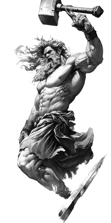 Hephaestus Crafting Sword Vinyl Car Decal Sticker – Waterproof & UV-Resistant 8"