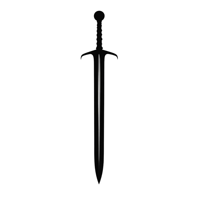 Iconic Sword Silhouette Vinyl Car Decal Sticker – Waterproof & UV-Resistant 8"