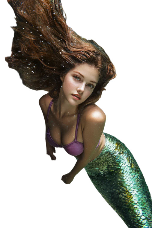 Mermaid Underwater Adventure Vinyl Car Decal Sticker – Waterproof & UV-Resistant 8"