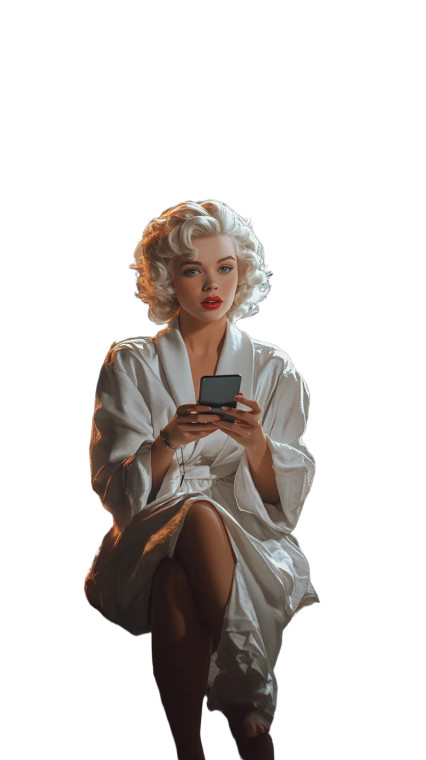 Marilyn Monroe Browsing Vinyl Car Decal Sticker – Waterproof & UV-Resistant 8"