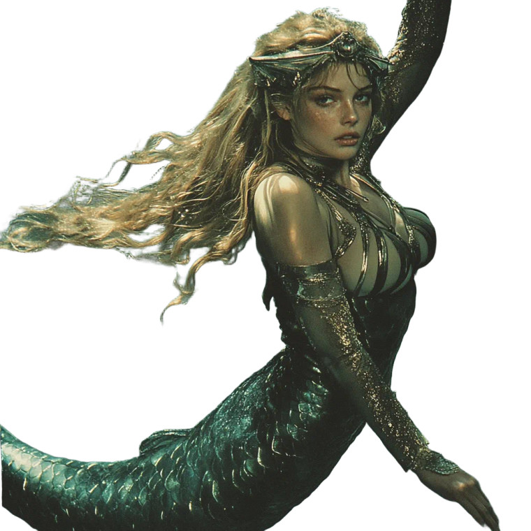 Dark Fantasy Mermaid V2 Vinyl Car Decal Sticker – Waterproof & UV-Resistant 8"