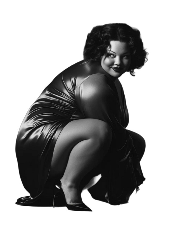 Elegant Woman Crouching Vinyl Car Decal Sticker – Waterproof & UV-Resistant 8"