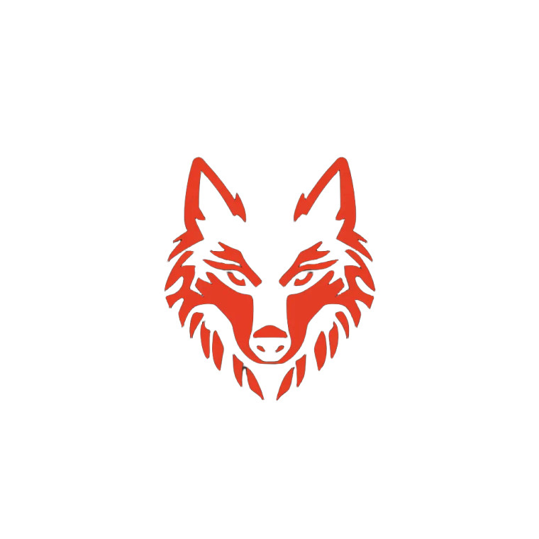 Wolf Head Logo V3 Vinyl Car Decal Sticker – Waterproof & UV-Resistant 8"