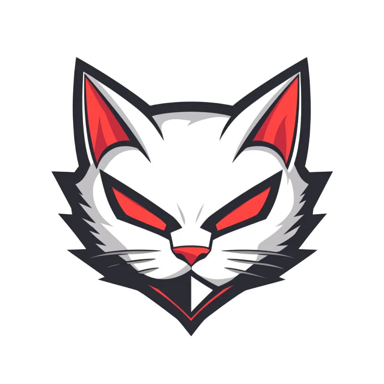 Assassin Cat Logo Vinyl Car Decal Sticker – Waterproof & UV-Resistant 8"