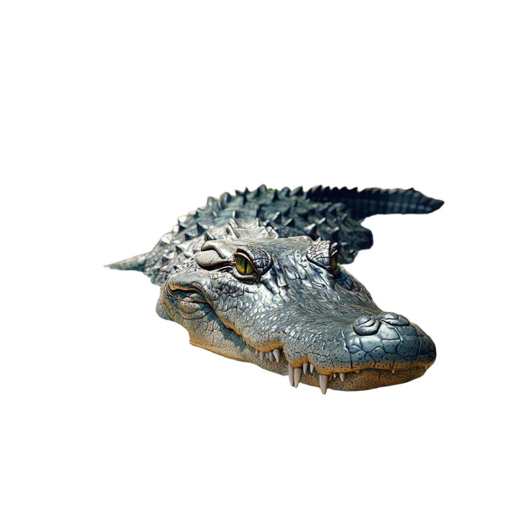 Lifelike Crocodile Resting Vinyl Car Decal Sticker – Waterproof & UV-Resistant 8"