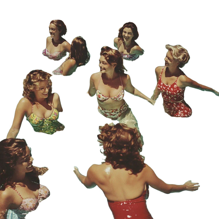 Women At Pool Vinyl Car Decal Sticker – Waterproof & UV-Resistant 8"