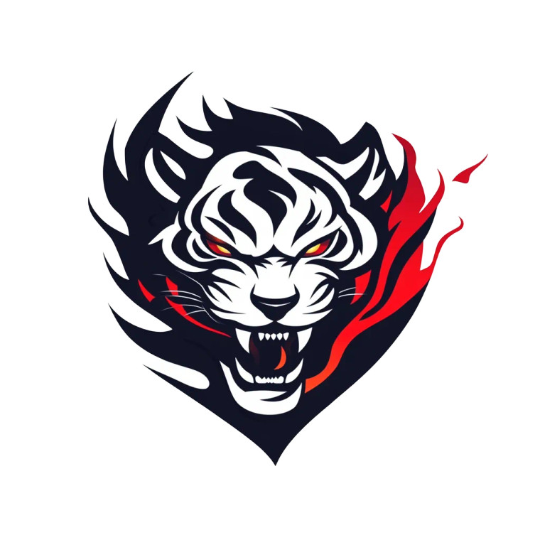 Dynamic Tiger Logo Vinyl Car Decal Sticker – Waterproof & UV-Resistant 8"
