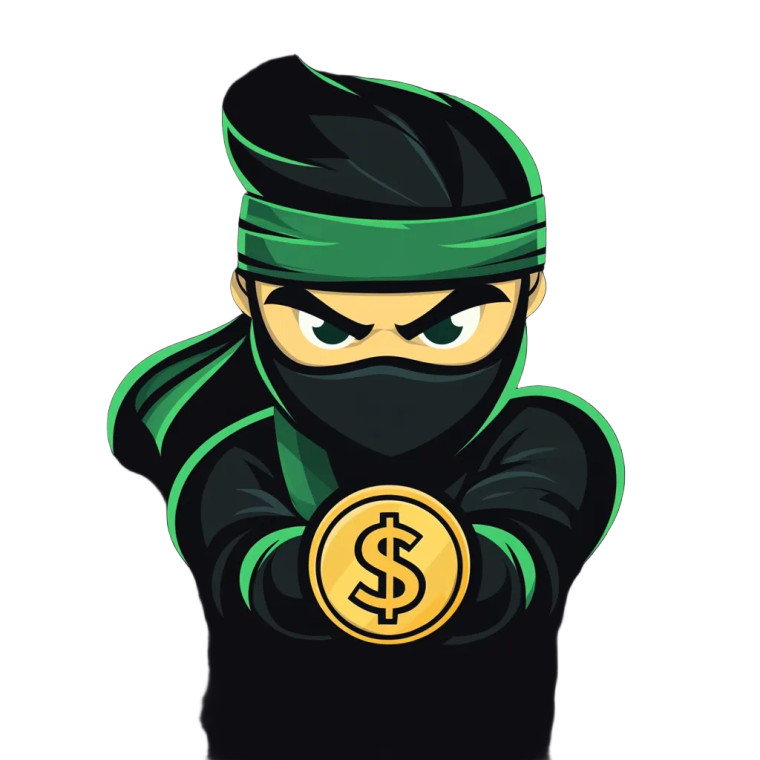 Ninja Coin Logo Vinyl Car Decal Sticker – Waterproof & UV-Resistant 8"