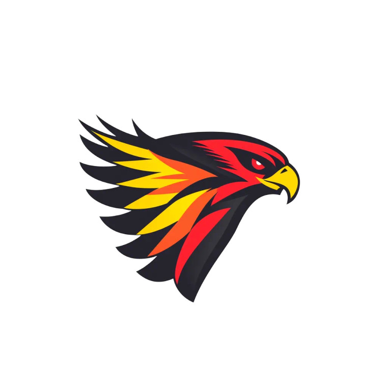 Flying Hawk Logo Vinyl Car Decal Sticker – Waterproof & UV-Resistant 8"