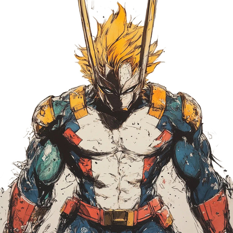 Armoured All Might Vinyl Car Decal Sticker – Waterproof & UV-Resistant 8"