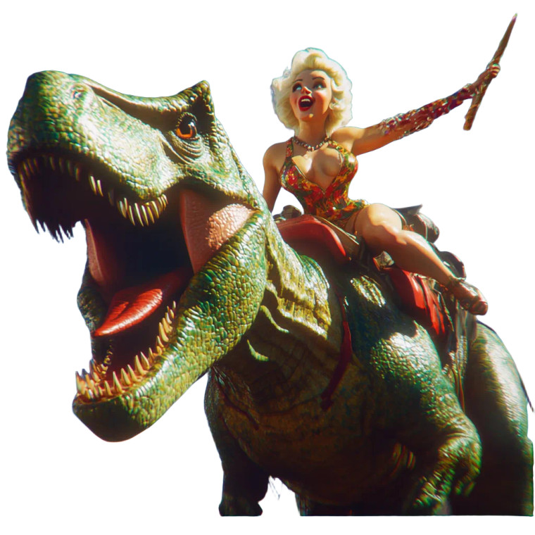 Pixar Marilyn On T-Rex Vinyl Car Decal Sticker – Waterproof & UV-Resistant 8"