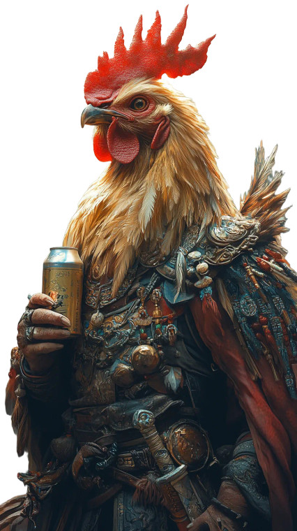 Chicken General Vinyl Car Decal Sticker – Waterproof & UV-Resistant 8"