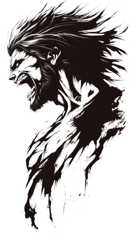 Attack Titan Roar Vinyl Car Decal Sticker – Waterproof & UV-Resistant 8"