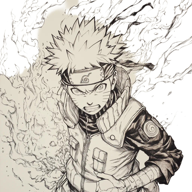 Naruto Holding Fire Vinyl Car Decal Sticker – Waterproof & UV-Resistant 8"