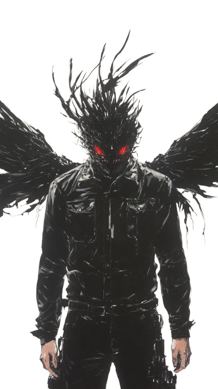 Goth Sci-Fi Monster Vinyl Car Decal Sticker – Waterproof & UV-Resistant 8"