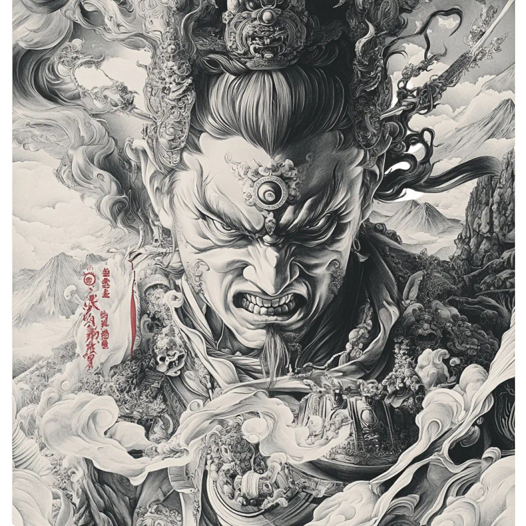 Vajra Bodhisattva Art Vinyl Car Decal Sticker – Waterproof & UV-Resistant 8"