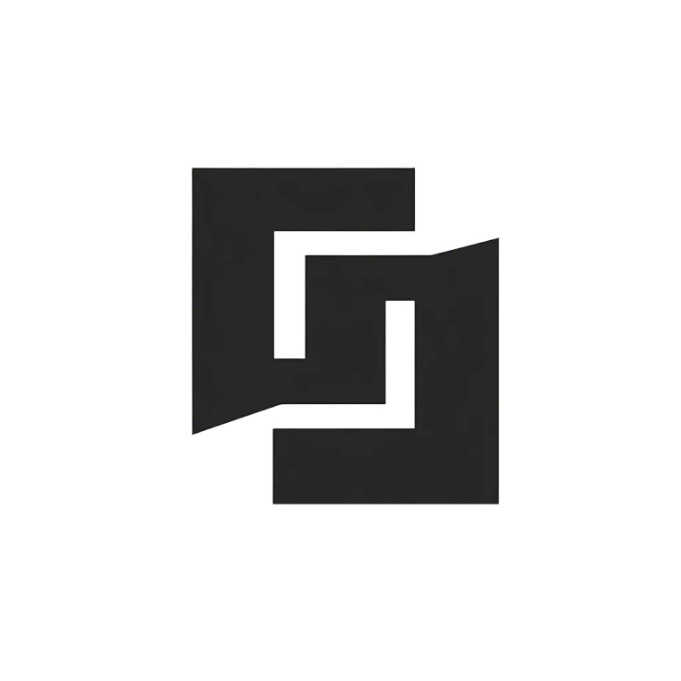 Abstract Geometric Logo Vinyl Car Decal Sticker – Waterproof & UV-Resistant 8"