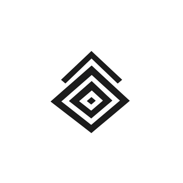 Abstract Greek Temple Logo Vinyl Car Decal Sticker – Waterproof & UV-Resistant 8"