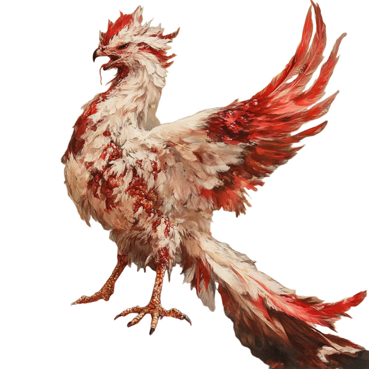 Injured Chinese Phoenix Vinyl Car Decal Sticker – Waterproof & UV-Resistant 8"