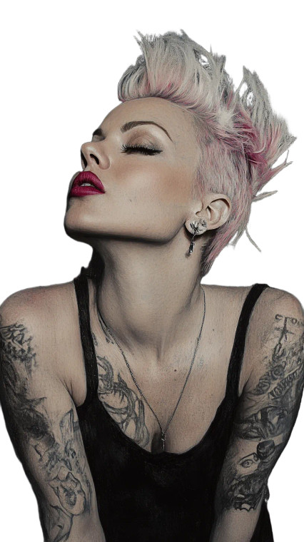 Pink'S Kiss Pose Vinyl Car Decal Sticker – Waterproof & UV-Resistant 8"