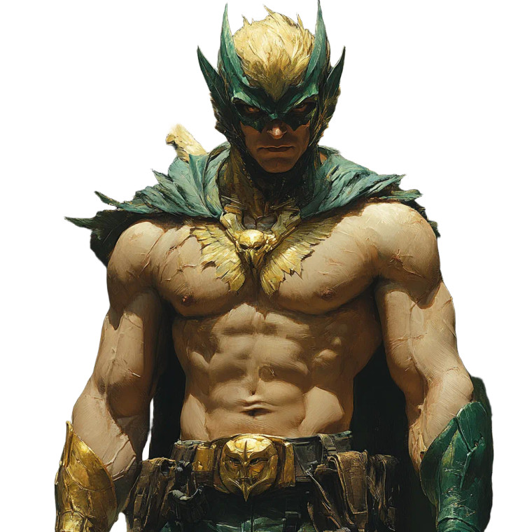 Muscular Hawkman Rogue Vinyl Car Decal Sticker – Waterproof & UV-Resistant 8"