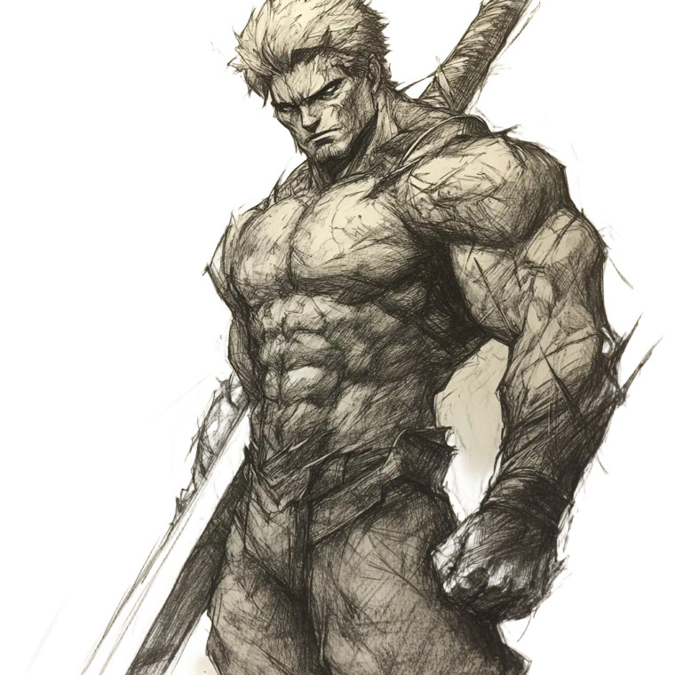 Muscular Pencil Warrior Vinyl Car Decal Sticker – Waterproof & UV-Resistant 8"
