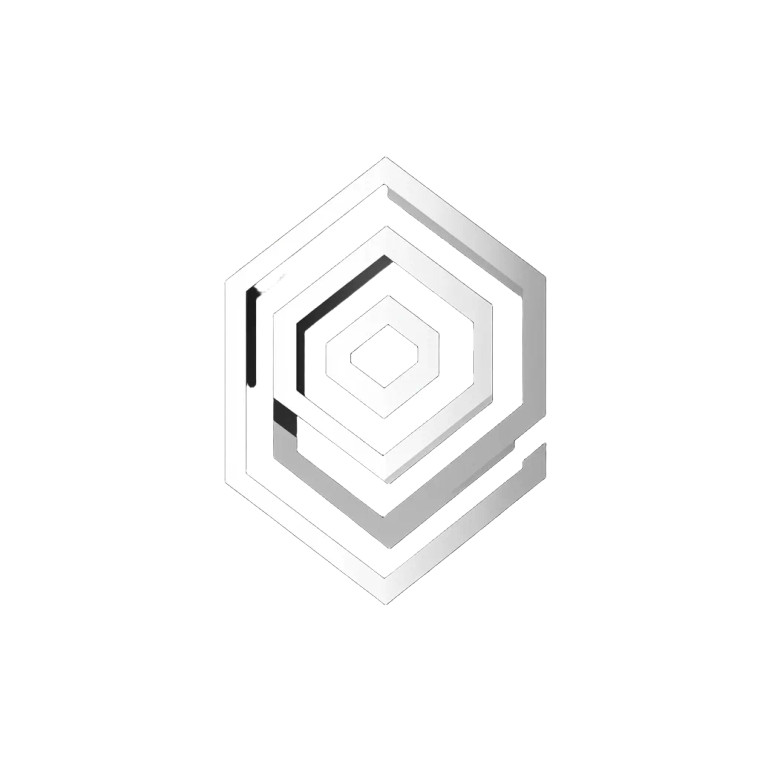 Geometric Monogram Logo Vinyl Car Decal Sticker – Waterproof & UV-Resistant 8"