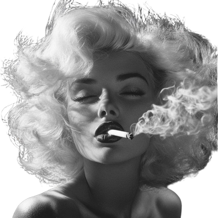 Cloud-Haired Marilyn Vinyl Car Decal Sticker – Waterproof & UV-Resistant 8"