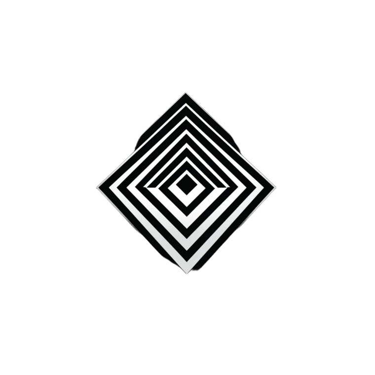 Elegant Diamond Logo V2 Vinyl Car Decal Sticker – Waterproof & UV-Resistant 8"