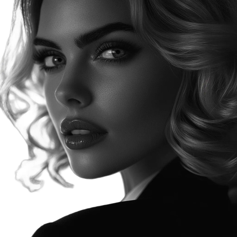 Blonde Cinematic Portrait Vinyl Car Decal Sticker – Waterproof & UV-Resistant 8"