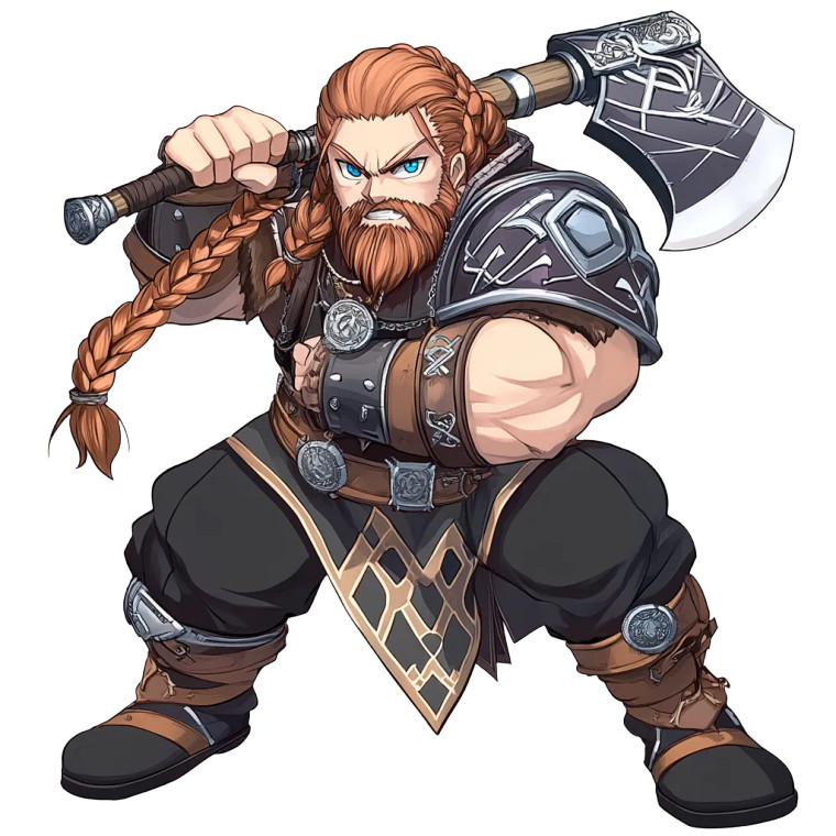 Dwarf Warrior Showcase Vinyl Car Decal Sticker – Waterproof & UV-Resistant 8"