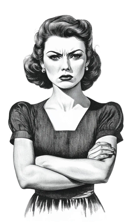 Angry Vintage Housewife Vinyl Car Decal Sticker – Waterproof & UV-Resistant 
