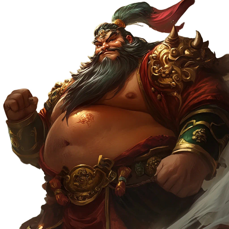 Three Kingdoms Gragas Vinyl Car Decal Sticker – Waterproof & UV-Resistant 8"