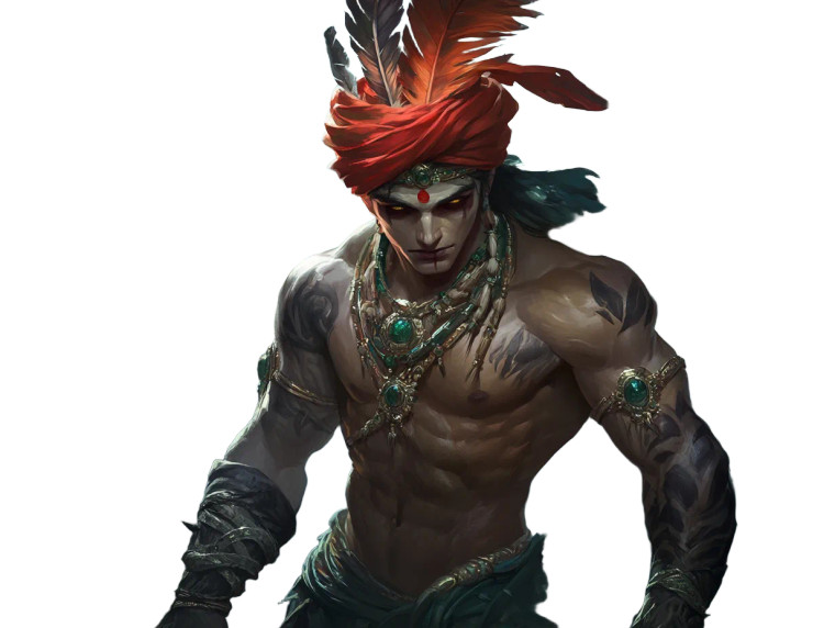 Leafy Turban Warrior Vinyl Car Decal Sticker – Waterproof & UV-Resistant 8"