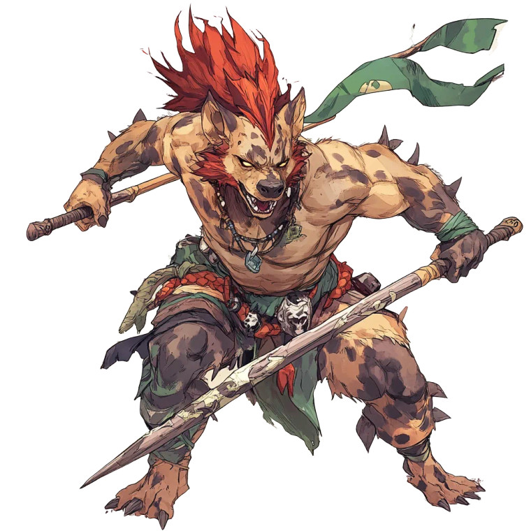 Hyena Warrior Vinyl Car Decal Sticker – Waterproof & UV-Resistant 8"