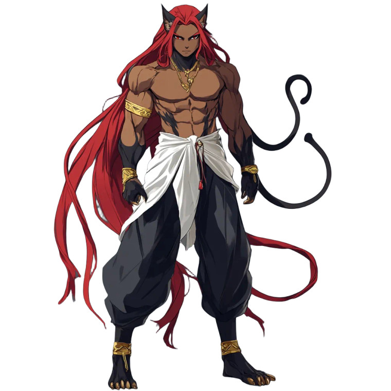 Demon Cat Character Vinyl Car Decal Sticker – Waterproof & UV-Resistant 8"